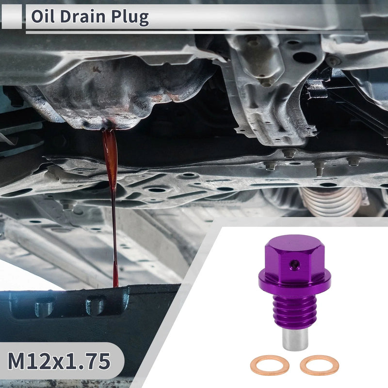 Car Motorcycle Boat M12x1.75 Engine Oil Drain Plug with Gasket