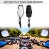 Motorcycle M8/M10 Rear View Mirror Handlebar Mirrors Black Aluminum Plastic