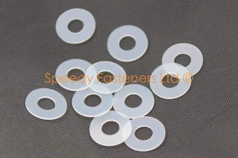 Rondelles Nylon dzus Plastique Transparent m6 6.3mm 13mm Ø0.5mm Épais