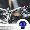 Universal Motorcycle Blue M8 Mirror Hole Plugs Screws Caps
