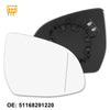 BMW X5 Heated Right Rearview Mirror Glass with Backing Plate (2000-2006)