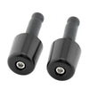 Universal Motorcycle 1.5" Black Handlebar Grips & End Caps