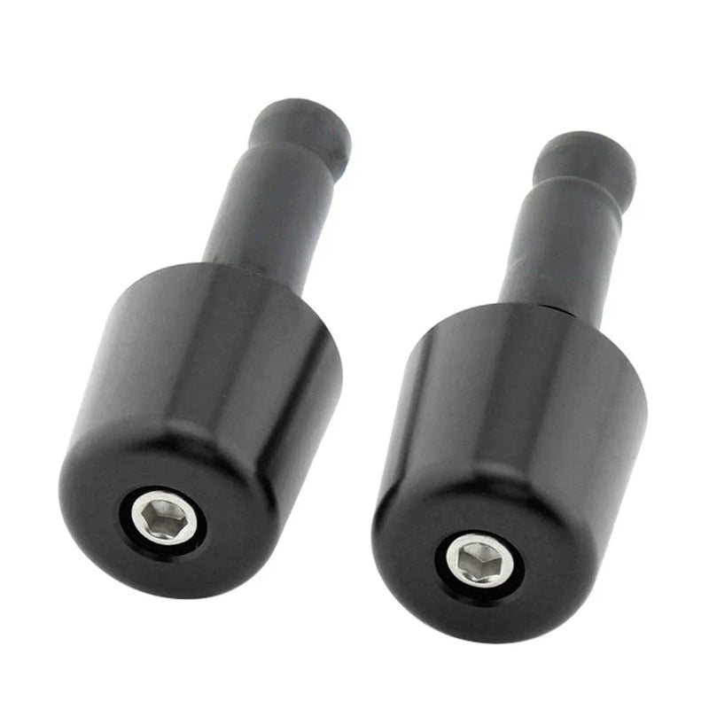 Universal Motorcycle 1.5" Black Handlebar Grips & End Caps