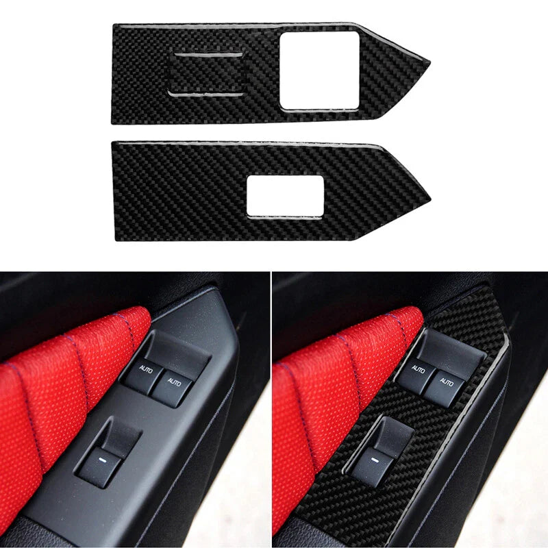 Ford Mustang 2009- 2013 Carbon Fiber Interior Door Window Switch Trim Fit