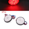Motorcycle 2Pcs Red LED Round Bolt-On Motorcycle Reflector Tail Signal