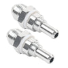 Universal 2 x 8AN Male Flare Bulkhead to 3/8" Hose Barb Fuel Tank Fittings
