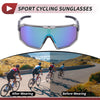 Motorcycle Riding Goggles Green Lens Gray Frame PC Cycling Sunglasses
