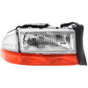 Headlights Headlamps w/ Signal Left & Right Pair Set for