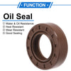 Make Model Oil Seal 20x35x10mm Brown 2 Pcs Seal Ring