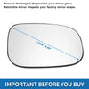 Volvo C30 C70 S40 S60 V50 V70 Heated Right Side Mirror Glass (2001-2016)