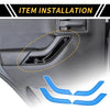 Jeep Wrangler Light Blue Front Rear Door Handle Bezel Cover Trims (2007-2018)