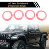 Jeep Wrangler JK JKU (2011-2017) Pink AC Vent Dashboard Decoration Rings