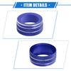 Jeep Renegade (2018-2023) Blue 3 x Car AC Climate Control Knob Ring Covers