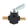 Motorcycle Inline Black 8mm On-Off Fuel Tap Gas Valve Petcock
