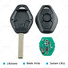 BMW 3 5 Series X3 X5 Remote Car Key w/ Chip ID46-7953