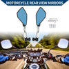 Motorcycle M8/M10 / 1 Set / Rear Mirrors Side Rear Mirror Black Silver Tone