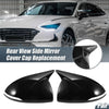 Hyundai Sonata Rearview Mirror Cover Overlay Gloss Black (2020-2023)
