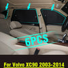 Volvo XC90 6 x Side Window Privacy Sunshade Black Silver (2003–2014)