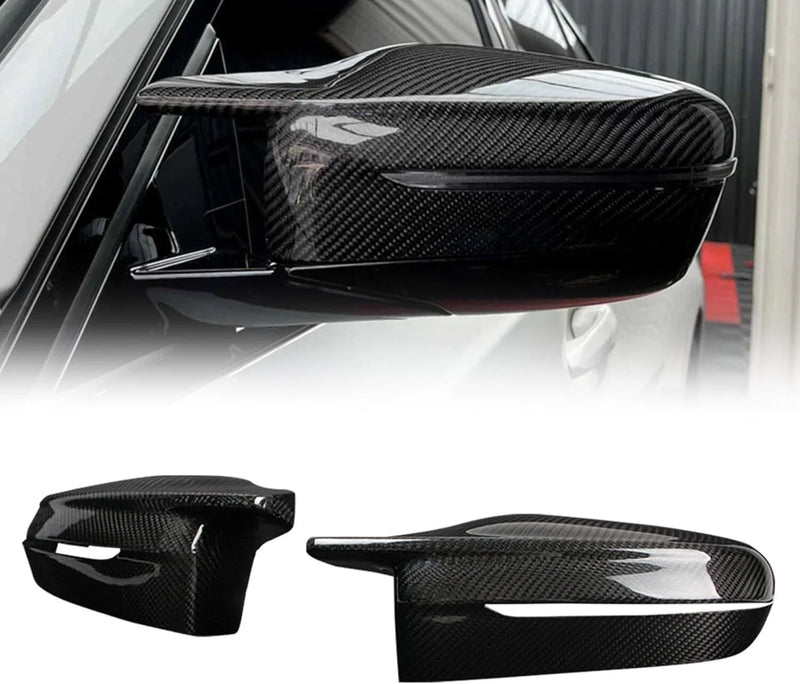 BMW G15 G20 G22 2 x Carbon Fiber Horn Mirror Cap Covers (2018-2022)