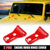 Jeep Wrangler JL JLU (2018-2021) Red 2 x Engine Hood Hinge Trim Covers