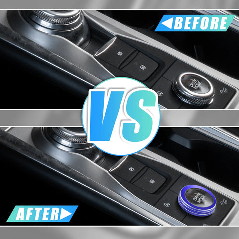 Ford Explorer (2020-2022) Blue Aluminum Car Mode Switch Knob Cover Trim