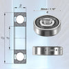 Automotive 2 x 10x30x9mm Double Rubber Sealed Deep Groove Ball Bearings