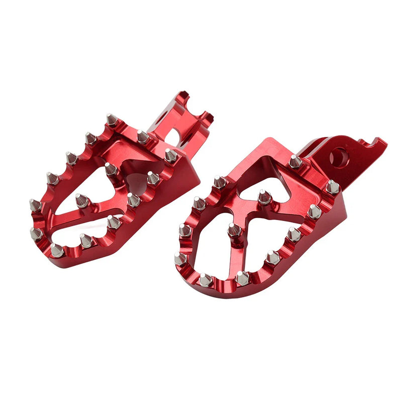 Kawasaki KX250F, Honda CR250 Dirt Bike Footpeg Pedals  Red (06-18, 02-07)