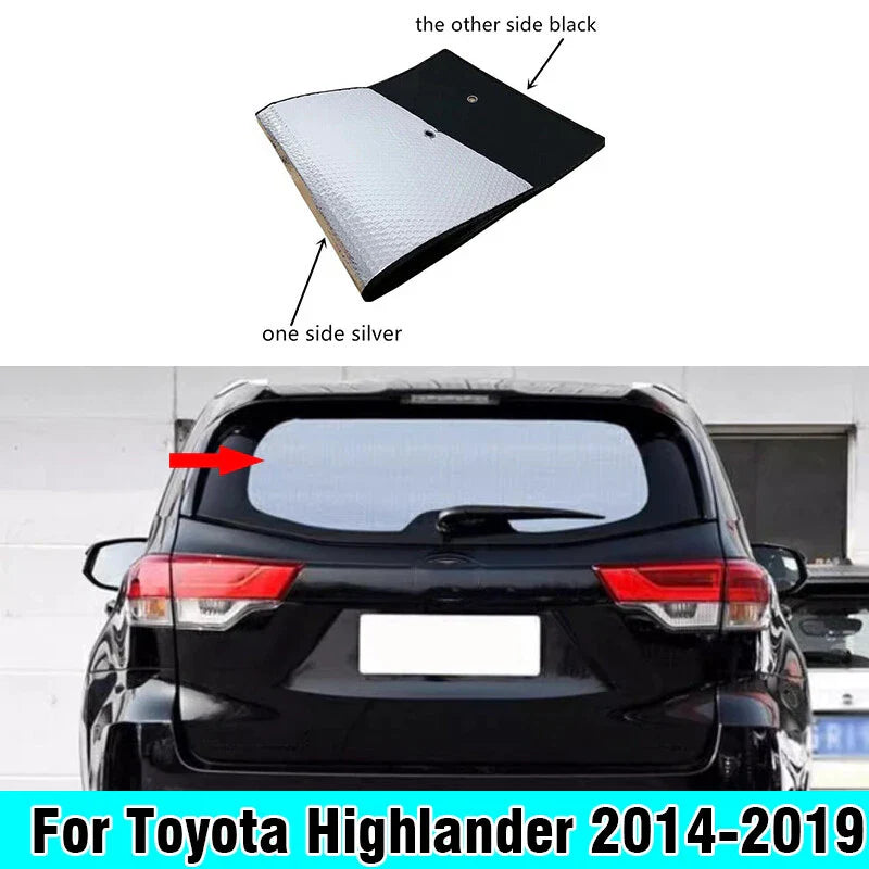 Toyota Highlander Rear Windshield Privacy Thick Interior Sunshade (2014–2019)