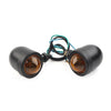 Harley Cafe Racer Bobber Chopper Black Motorcycle Turn Signal Lights
