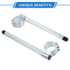 ATV Aluminum Alloy Silver Tone 1 Pair 50mm Motorcycle Handlebar