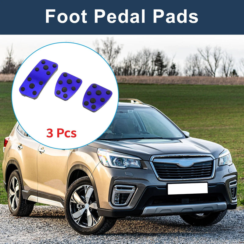 Subaru Forester (2006-2018) Blue 3 x Foot Accelerator Pedal Covers