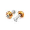4Pcs Gold Tone Aluminum Alloy Car Motorcycle License Plate Bolt Screw