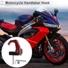 Square W/ Fingerprint Motorcycle Hanging Hook 1 Set Red Black 42mm Length
