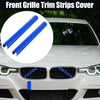 BMW 5 6 7 Series Blue ABS Front Grille Trim Strips Covers (2011-2020)