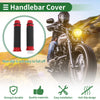 Motorcycle 7/8 22mm Hand Grips Cover Kit Aluminum Alloy Rubber Red
