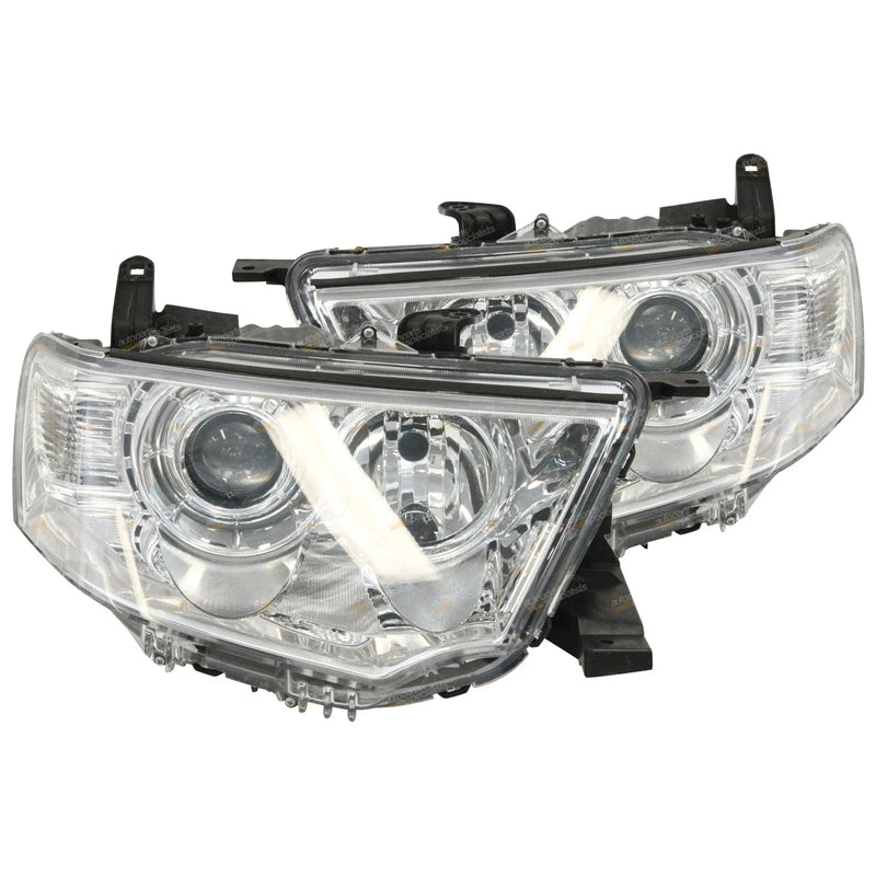 Mitsubishi Challenger PB LH+RH Clear Projector Headlights (2009-2013)