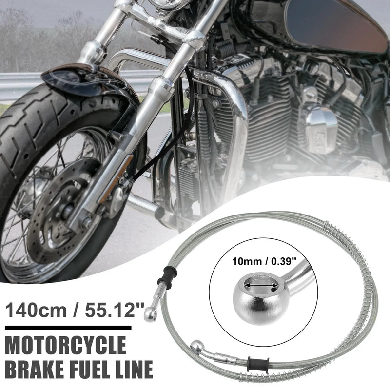 Motorcycle Oil Hose Fitting 140cm 55.12in 10mm