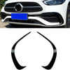 Benz W206 2 x Gloss Black Front Side Spoiler Air Vent Trim (2022-)