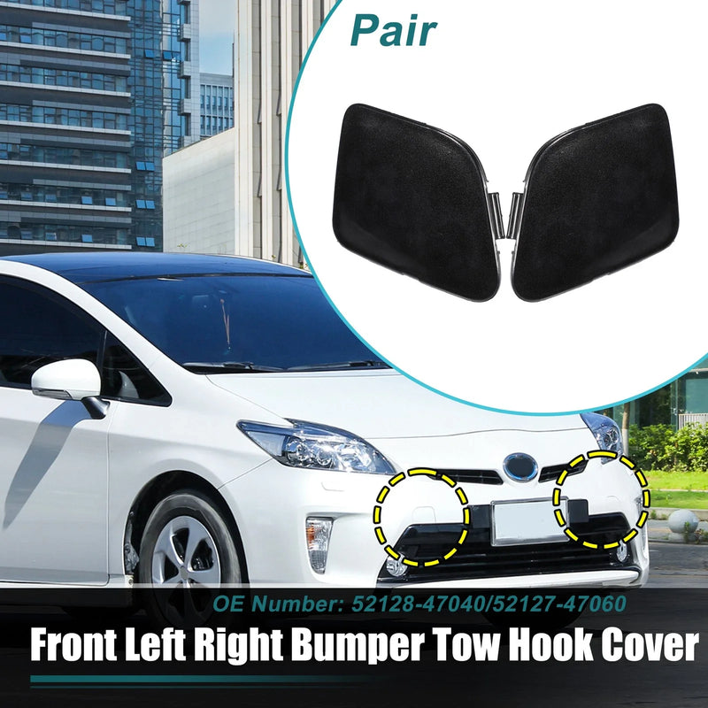 Toyota Prius V Pair Front Bumper Tow Hook Cover Trim (2015–2017)