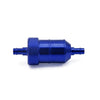 Blue Metal Motorcycle Inline Gas Oil Fuel Filter 8mm Inner Dia Hose