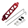 Universal Fit Red Aluminum Car Battery Holder Mount Kit with J-Hooks
