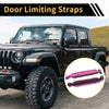 Jeep Wrangler TJ JK JKU (2007-2018) - Black Pink 2 x Door Limiting Straps