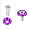 Car / Motorcycle 8pcs Purple M6 Quick Release Fastener Bumper Mudguard Washer Bolt