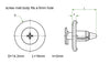 Honda Moto 10 x Fork Head Clips Plastic Panel Rivet 6mm