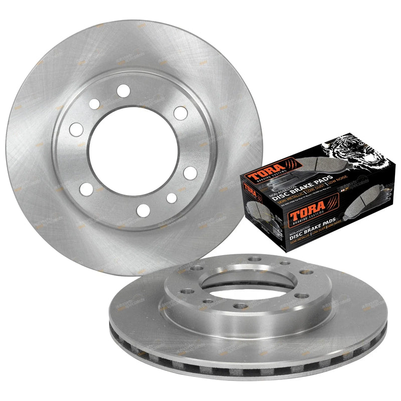 Landcruiser 8 / 80–1 / 90 4x4 40 60 70 Series 2 Front Disc Rotors + Pads (1980–1990)