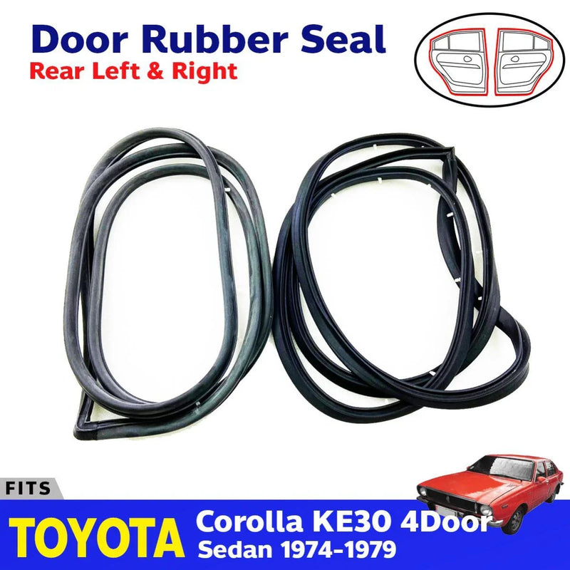 Door Rubber Weatherstrip Rear L+R Fits Toyota Corolla KE30 TE31 4D 1974-79 D06