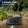 Motorcycle - 1500M, 4 Riders EJEAS V4 Plus Bluetooth Intercom Headset