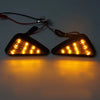 Motorcycle - Smoke Amber LED Triangle Flush Mount Turn Signal Light (12v)