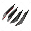 Car 4x Carbon Fiber Bumper Canard Splitter Diffuser Lip