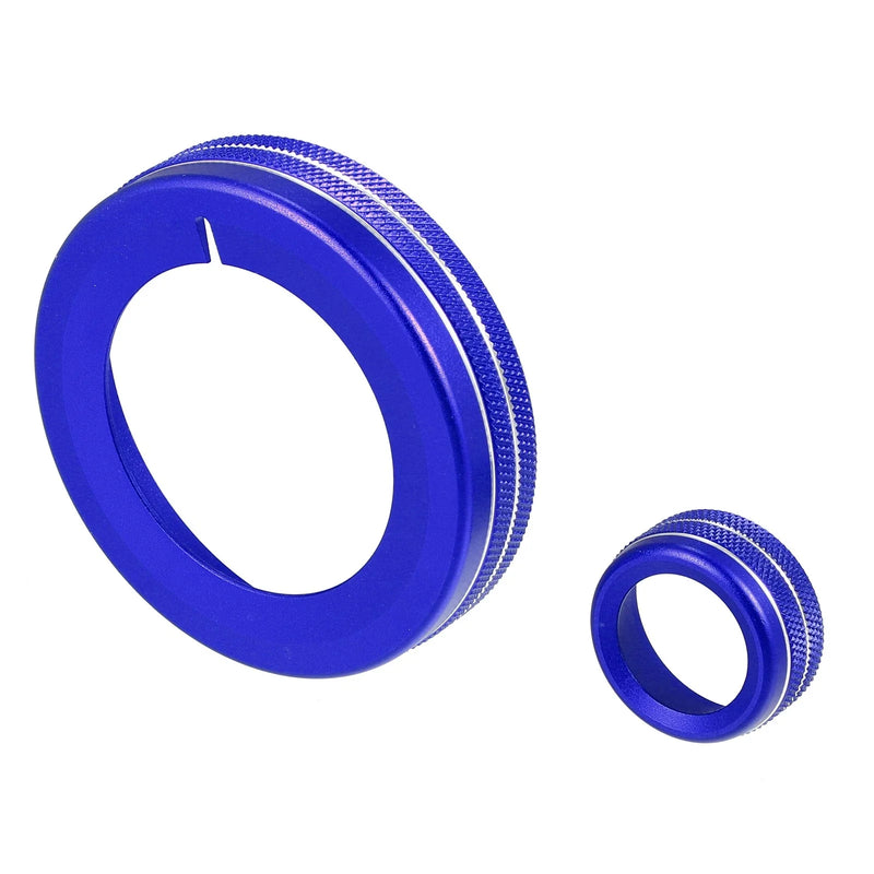 Chevrolet Camaro 4 x Blue Aluminum Alloy Center Control Ring Knob Cover